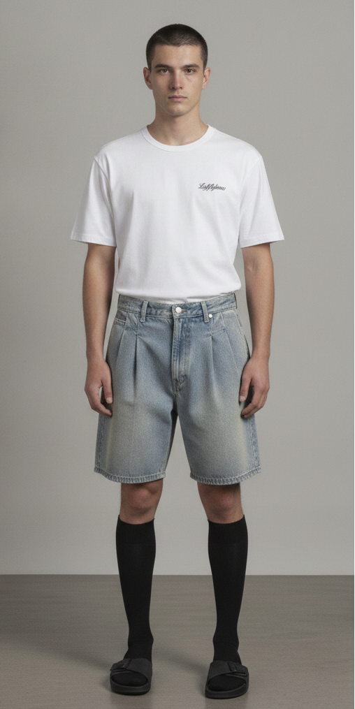 Bermuda in denim leggero (7.5 OZ) Alberto