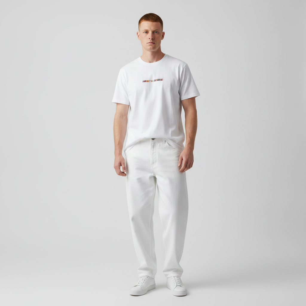 Pantalone in denim bianco leggero (7.5OZ) Gabriele