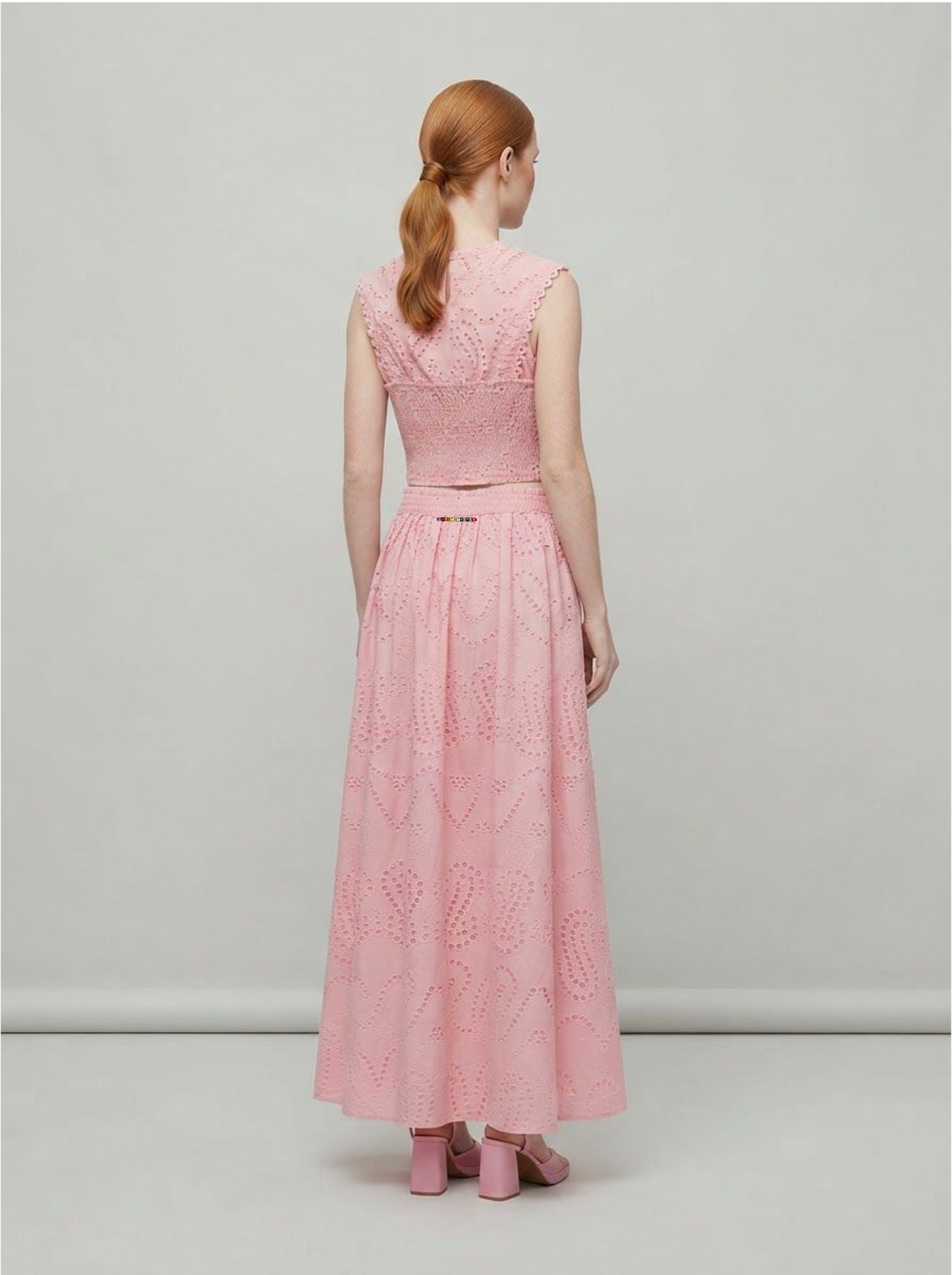 Ensemble Amelie in cotone sangallo