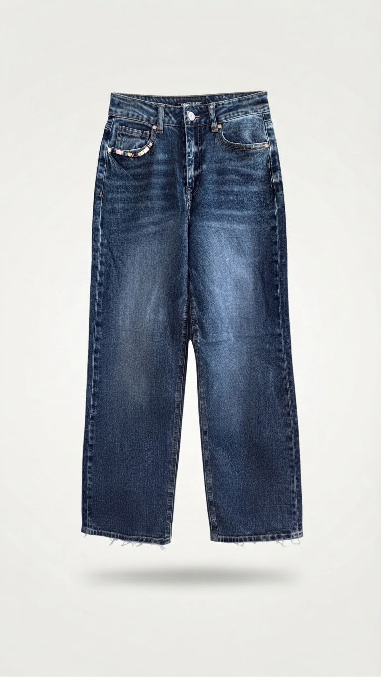 Francy wide fit stretch denim pant