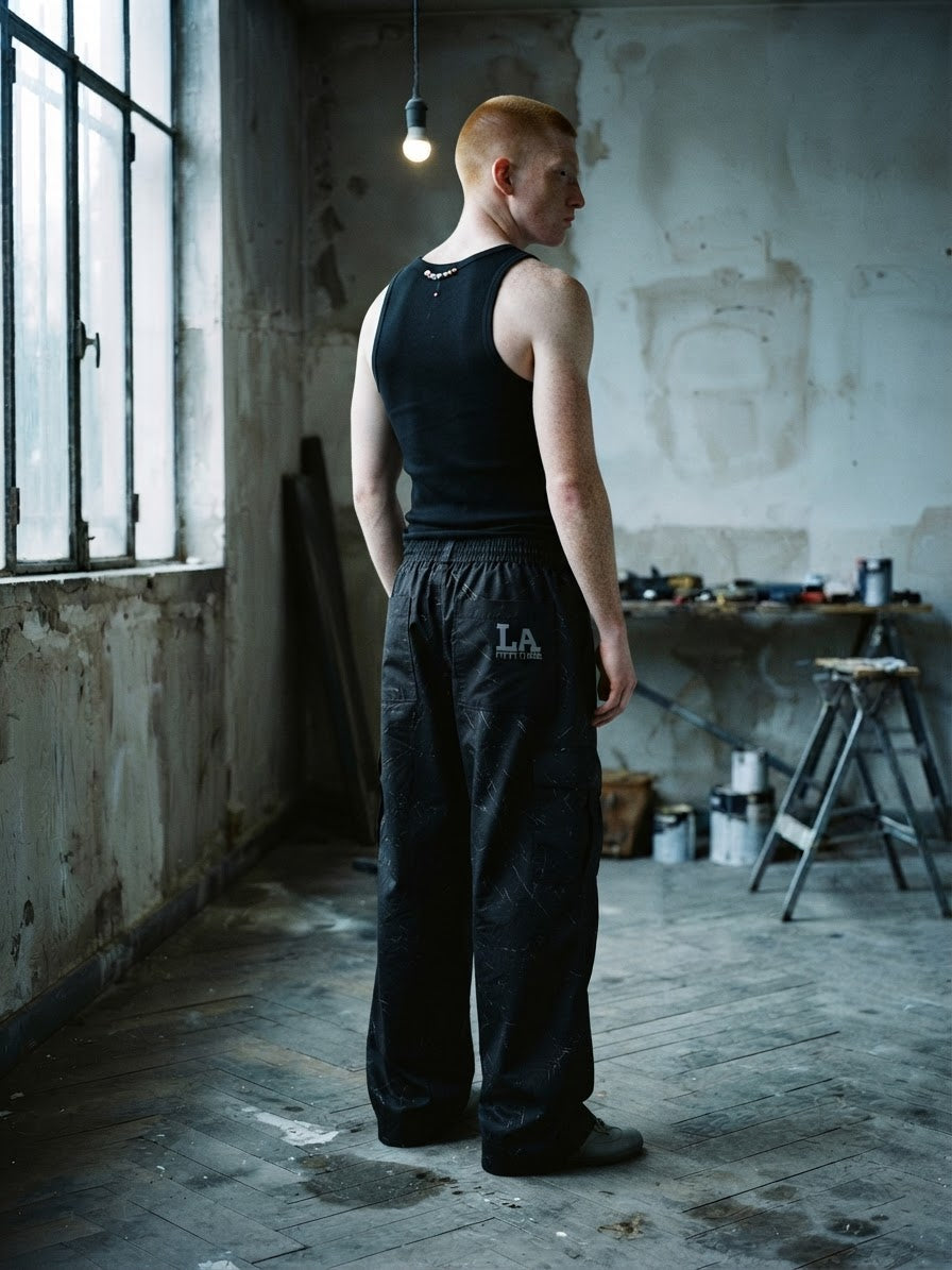 John coated nylon cargo pant