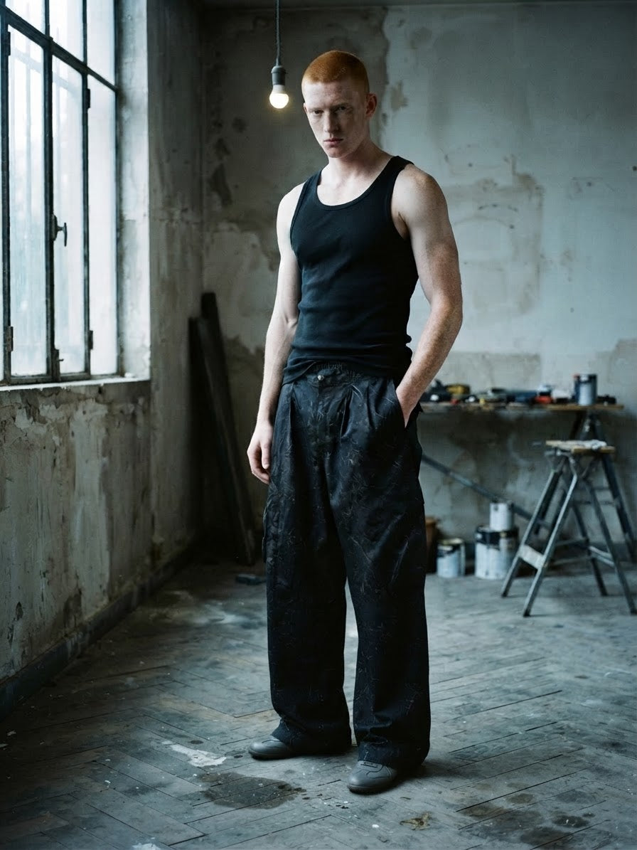 John coated nylon cargo pant