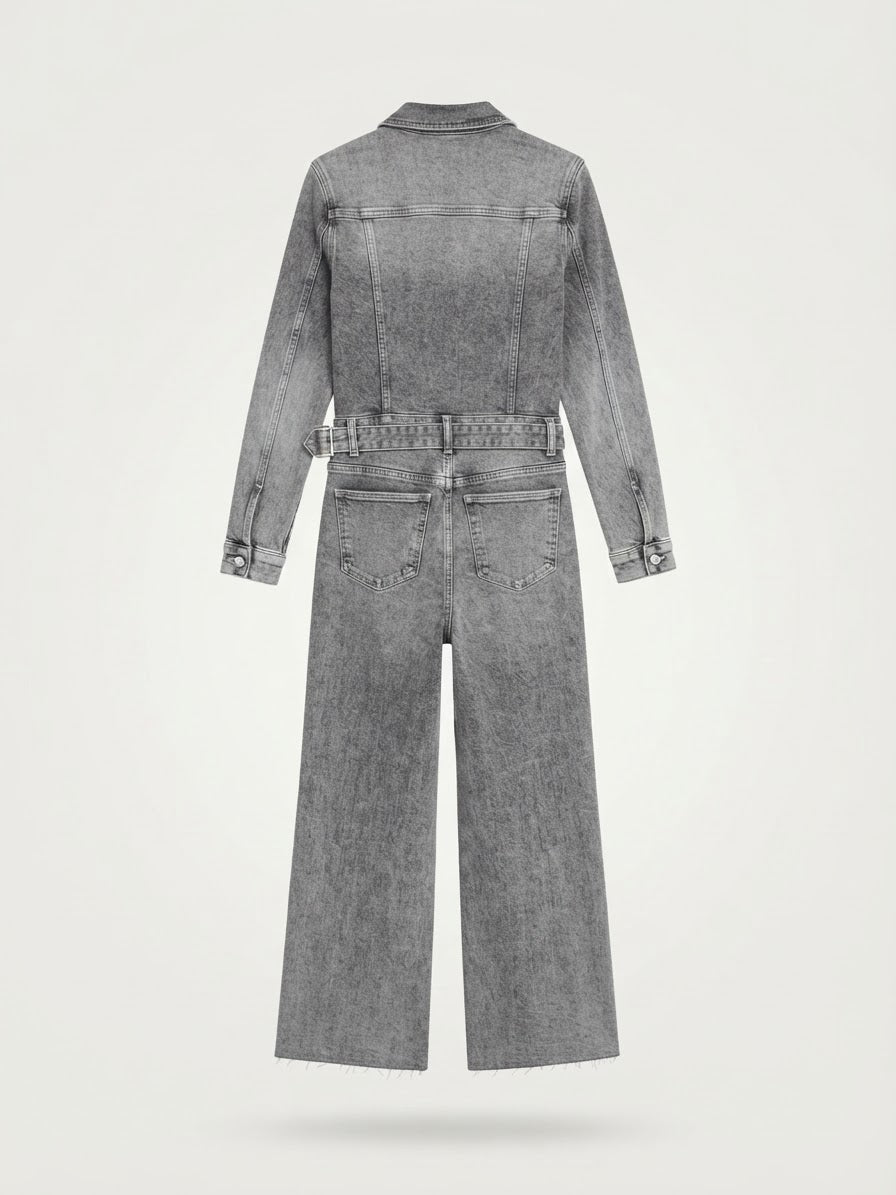 Margie stretch denim jumpsuit