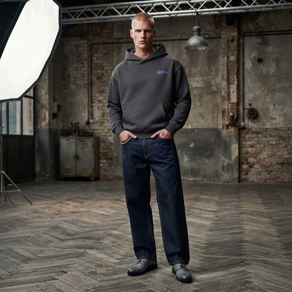 Mark charcoal relaxed fit hoodie