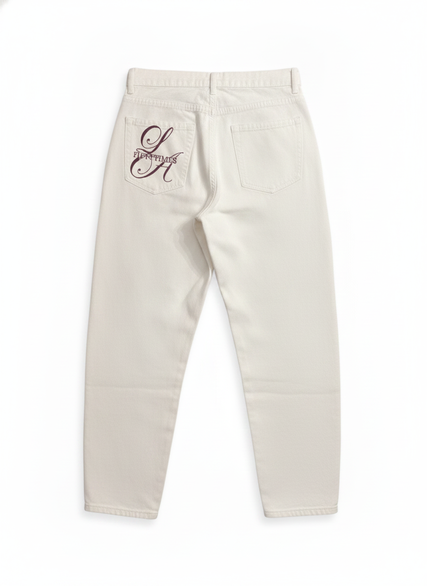 Pantalone in denim bianco leggero (7.5OZ) Gabriele