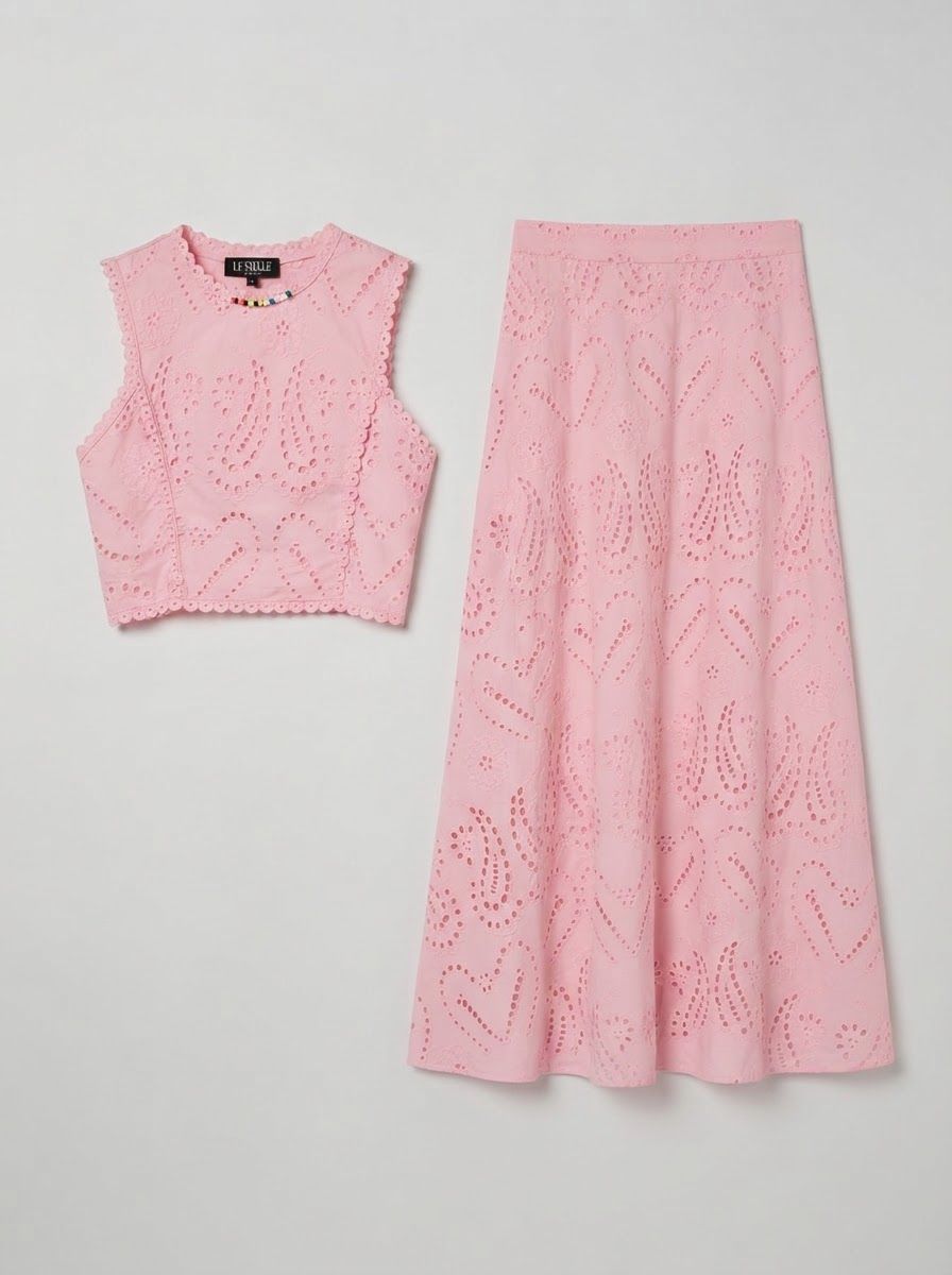 Ensemble Amelie in cotone sangallo